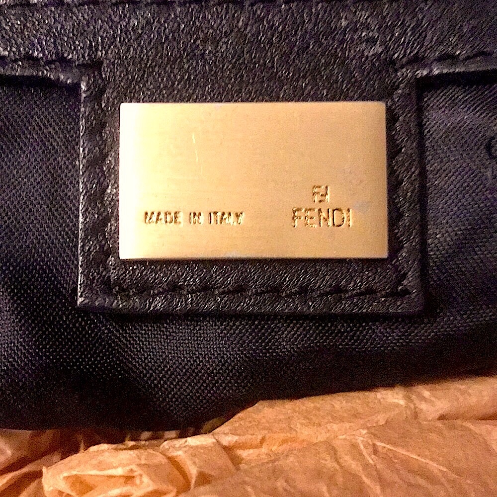 Auth Vintage Fendi Black Bag 3 sections - Picture 3 of 17